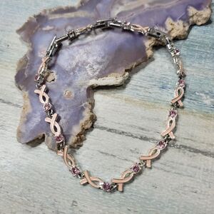 AVON  Pink and Silver  Bracelet
